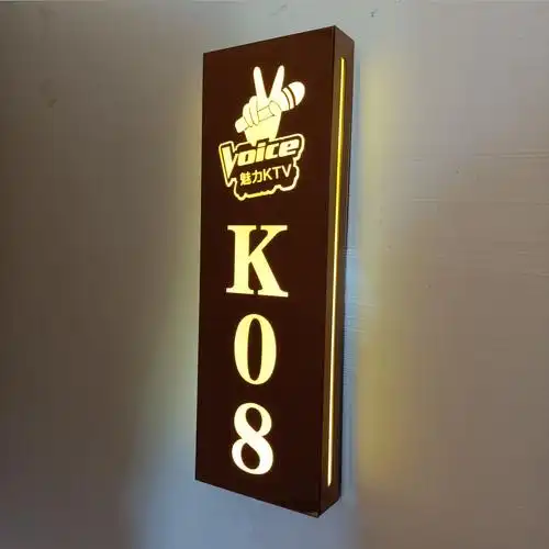 led发光门牌标识牌饭店酒店宾馆房间号会所民宿餐厅足浴ktv指示牌定制