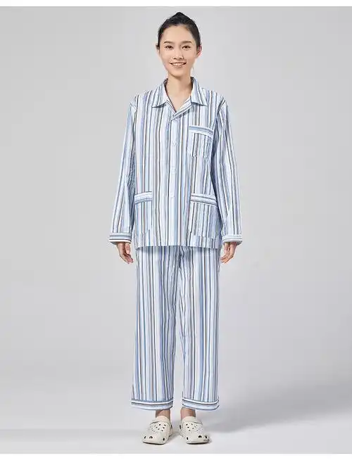 精神病院衣服住院服病号服病人住院患者精神病疗养院服套装蓝白条纹男