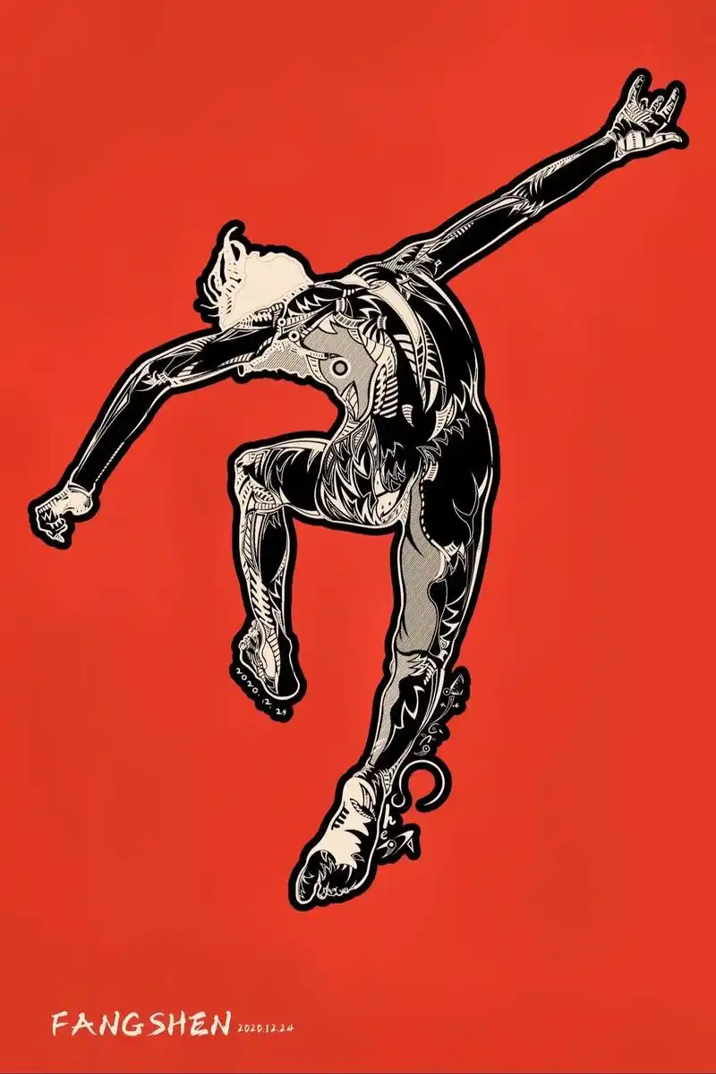 跳水男孩.原创ps板绘插画 细节展示 #上热门 #画画 #插 - 抖音