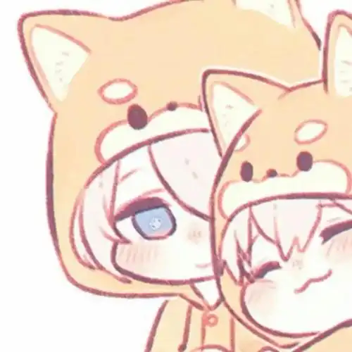 微信超萌手绘情侣头像一左一右