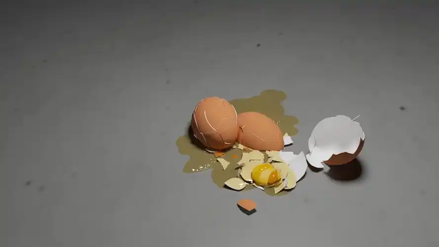 鸡蛋破碎效果
