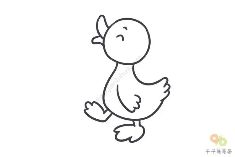 自由自在的鸭子简笔画轻松画