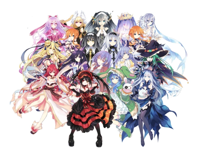 自行编辑,约会大作战精灵合照(乱入了一只士织,不要在意)如果有少