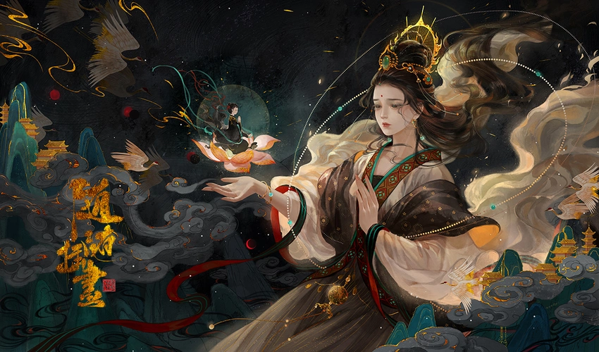 (古风美人 . 红尘之劫)绘师:养猫画画的… - 堆糖,美图壁纸兴趣社区