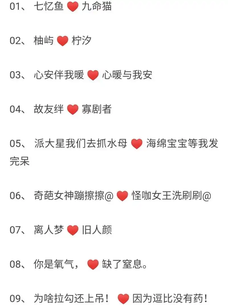 闺蜜 二人  古风名 100个 有些没拍到行请见谅  被挡着的可以看看其他