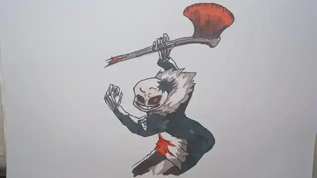 传说之下sans的画法,如何画传说之下