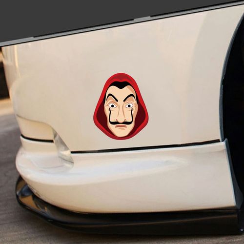 美剧纸钞屋la casa de papel蒙面头像卡通动漫装饰汽车贴纸