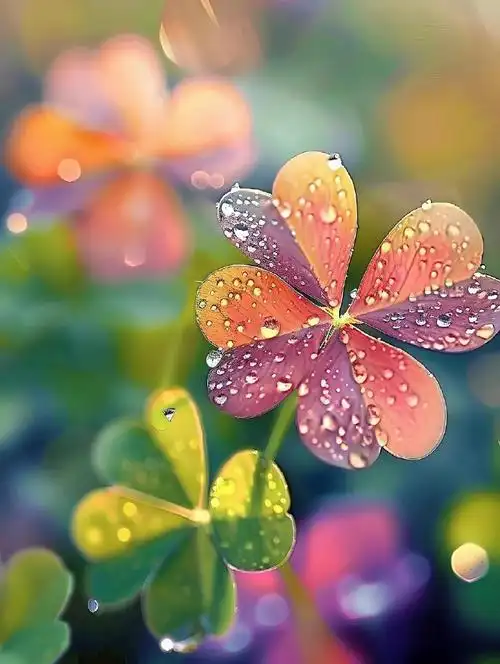 愿四叶草带给你幸运和希望,让你实现自己的愿望.