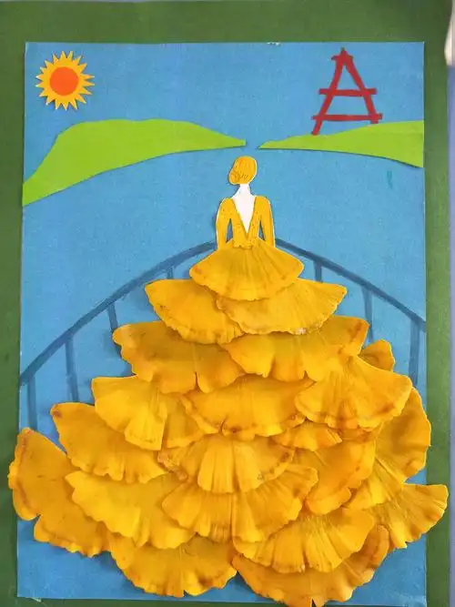 美丽的银杏叶公主!