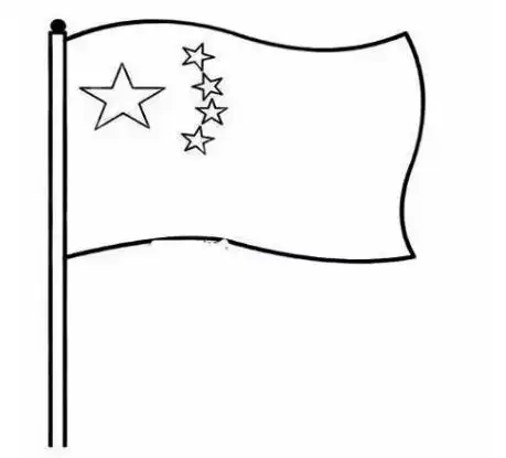 飘扬的红旗简笔画百度搜索