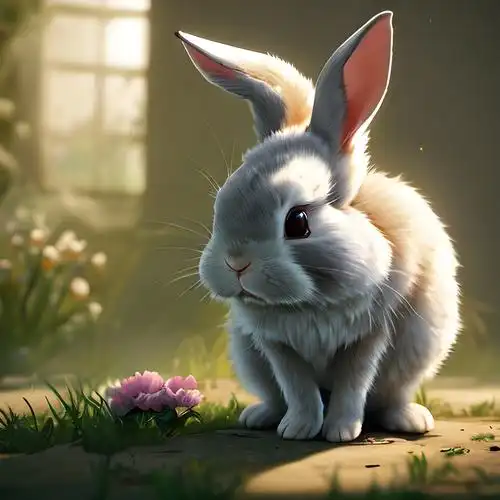 唯美兔子头像图片