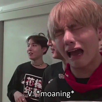 防弹少年团分享180201假哭界扛把子泰亨神演技表情简直太到位