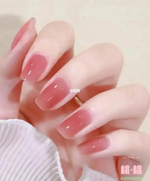 夏日显白美甲冰透果冻色超级仙