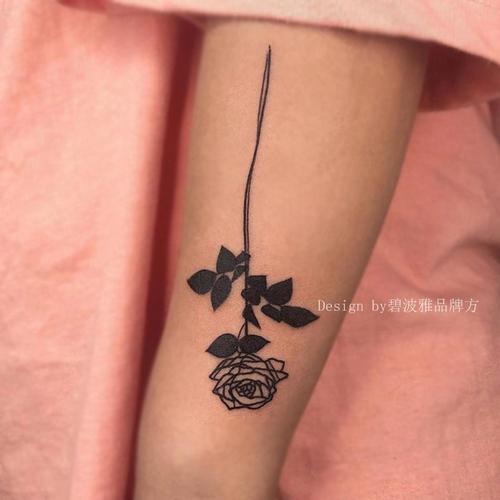 暗黑玫瑰花纹身贴防水 女 持久 ins风原创个性手臂刺青 包邮