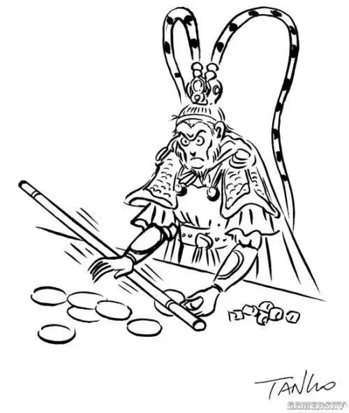 孙悟空拿金箍棒简笔画西游记人物美猴王孙悟空手拿金箍棒简笔画图片