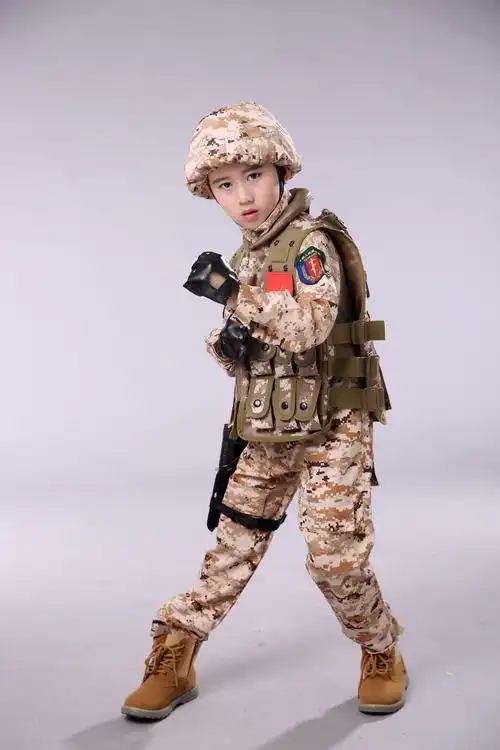 儿童迷彩服男童野战特种兵套装作战装备绿迷彩小军装儿童吃鸡套装