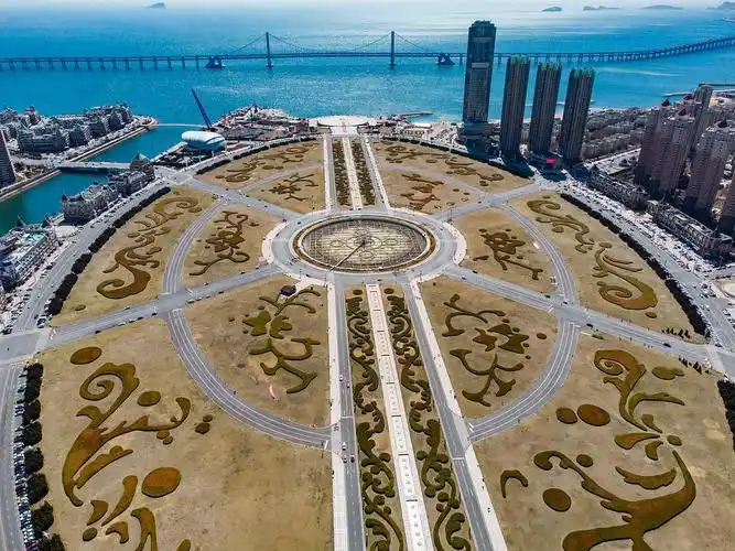 大连星海广场航拍