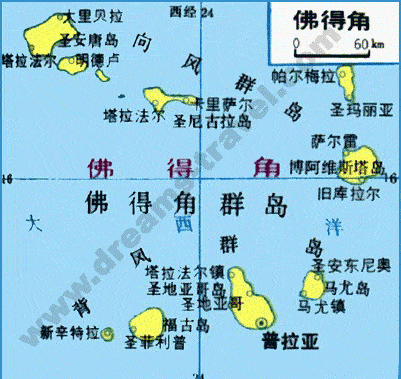 佛得角地图,佛得角中文地图,佛得角行政地图,佛得角城市地图,佛得角