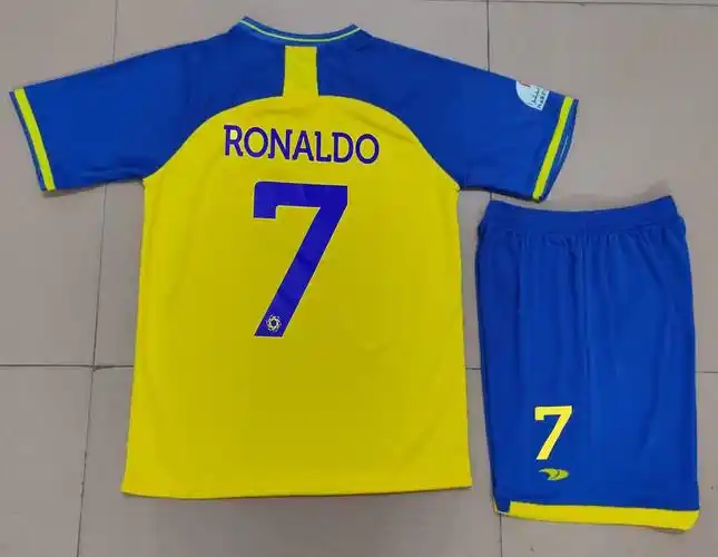 22-23沙特联赛利雅得胜利球衣7号c罗主场短袖足球服球迷版套装