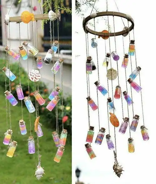 本活动全场免费为孩子提供"许愿瓶"风铃制作材料(小瓶子,填充物,风铃