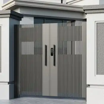 不锈钢单门农村 铝合金铁艺别墅双开大门不锈钢庭院单门农村乡村花园