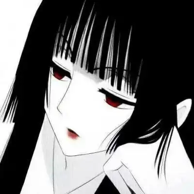 丧系动漫黑白女生头像 黑暗系病娇动漫女头像