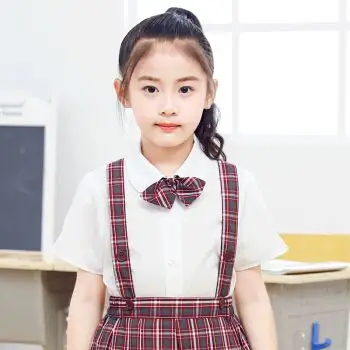 深圳校服 统一小学生女款夏制礼服上衣衬衫 短袖白衬衣 女短袖衬衫