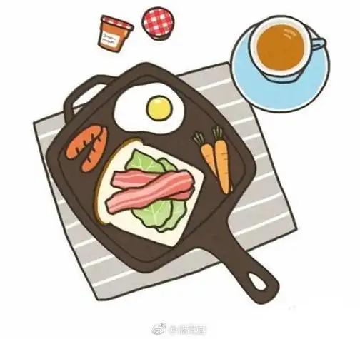 食物拼盘卡通简笔画