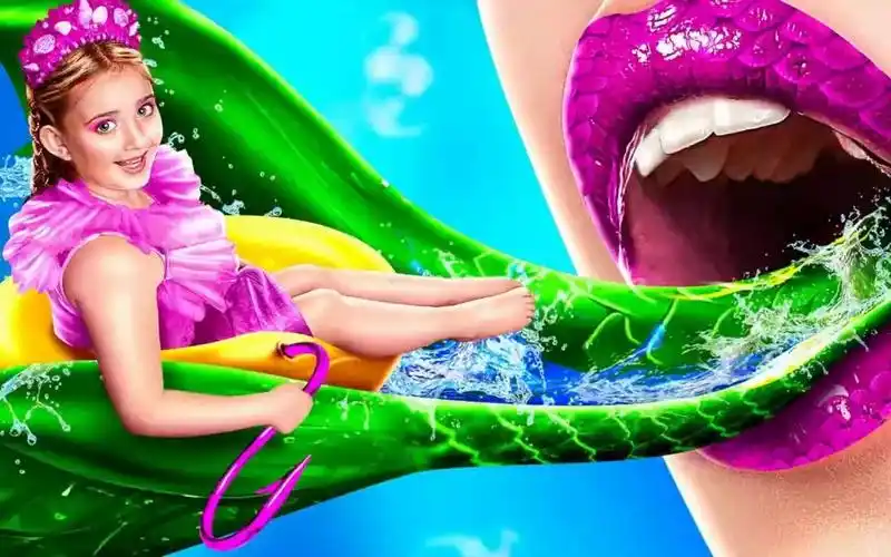 戴安娜小女孩和姐姐竟然想变成美人鱼,于是美人鱼姐姐就把她们改造成