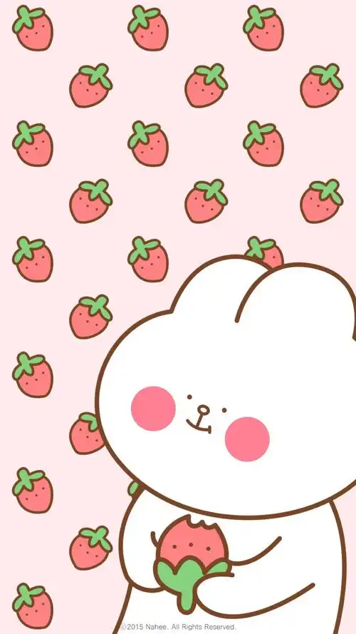 兔子爱吃草莓壁纸