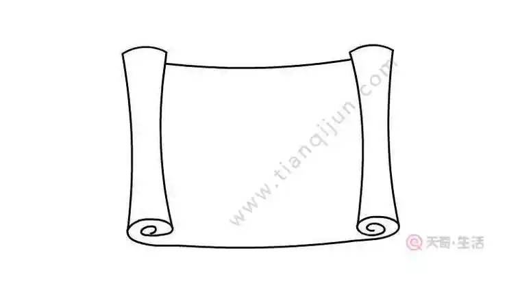 卷轴的简笔画怎么画卷轴简笔画顺序竹子简笔画怎么画好看的竹简上色简