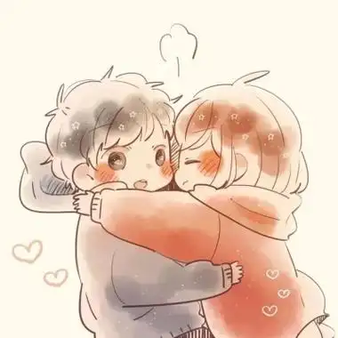 情头可爱萌情侣头像手绘高清一左一右的情头简易手绘可爱图片