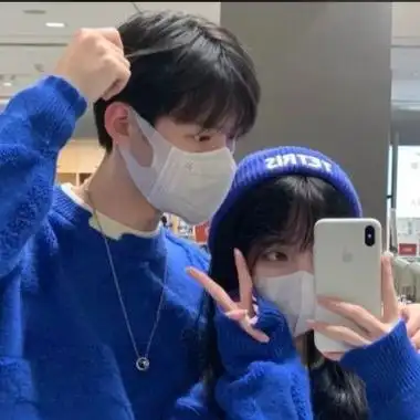 情侣头像小清新一对两张唯美清纯甜蜜幸福情侣真人高清头像图片