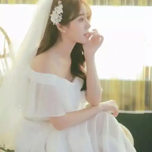 白色婚纱头像女生梦幻超清唯美白色的新娘头像图片