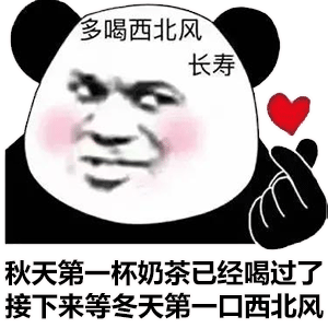 秋天第一杯奶茶已经喝过了 接下来等冬天第一口西北风 多喝西北风