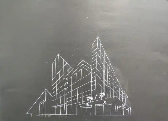 立体建筑的绘制让孩子实现了建筑设计师的梦想,认真学习建筑透视和