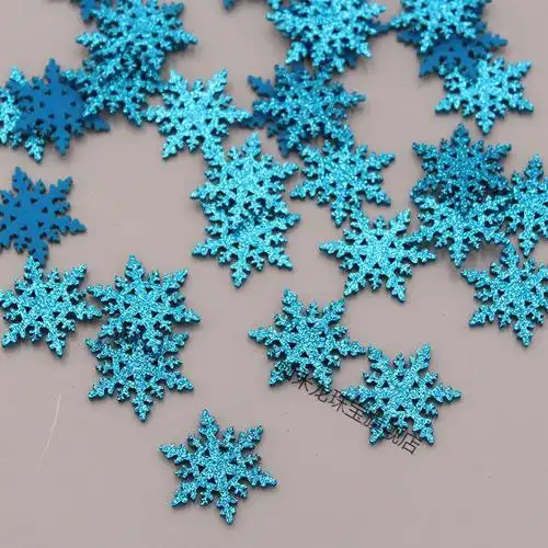 冰雪奇缘爱莎公主蓝色系列材料612cm宽雪花网纱毛毡雪花布艺配件6cm宽