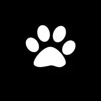 我想要个纯黑色背景图,上面有个纯白色可爱的猫爪印.