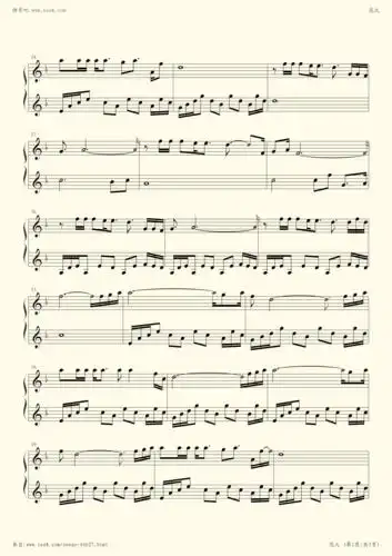 钢琴谱花火汪峰