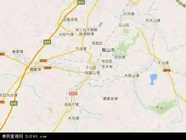 中国 辽宁省 鞍山市 千山区千山区卫星地图 本站收录有:2021千山区