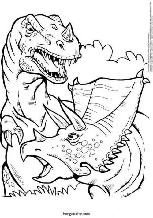 三角龙和霸王龙简笔画 - 搜狗图片搜索