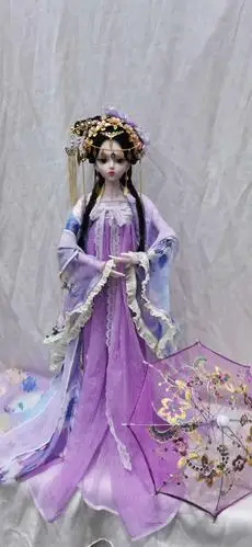 古装60厘米成品富华达芭比娃娃新娘婚纱洋娃娃成套头饰装扮衣服