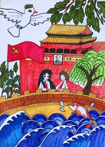 "党的光辉照我心"—宝龙学校七一建党节主题云端艺术展