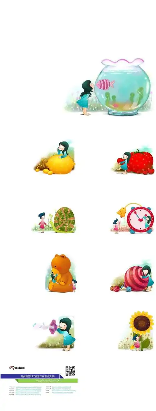 可爱小女孩小萝莉ppt背景图片