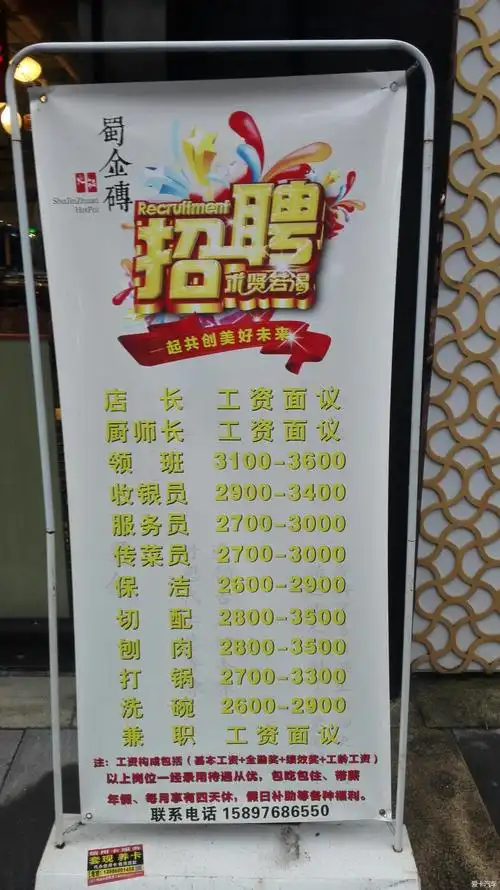 > "蜀金砖"应聘洗碗工