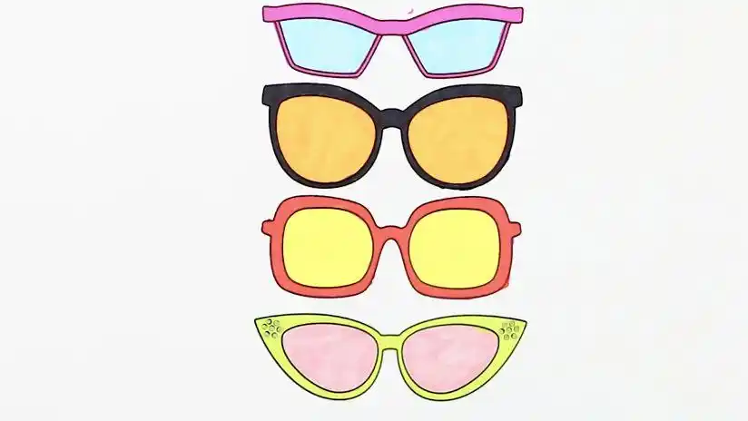 形状各异太阳镜简笔画儿歌