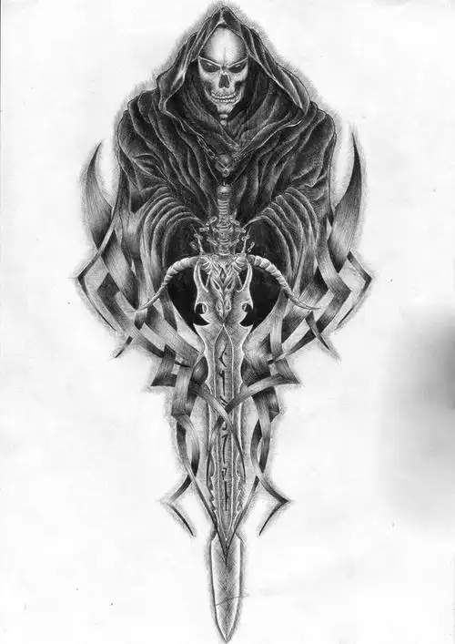 死神纹身:含义寓意,忌讳讲究,手稿推荐