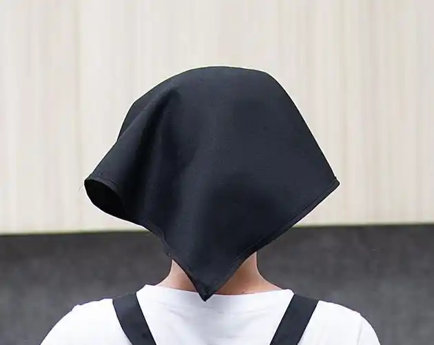 服务员男女厨房工作头巾火锅店三角巾日式厨房餐饮厨师帽简洁头巾