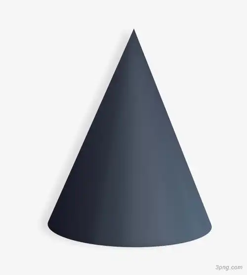 黑色圆锥png素材透明免抠图片-其他元素-三元素3png.com