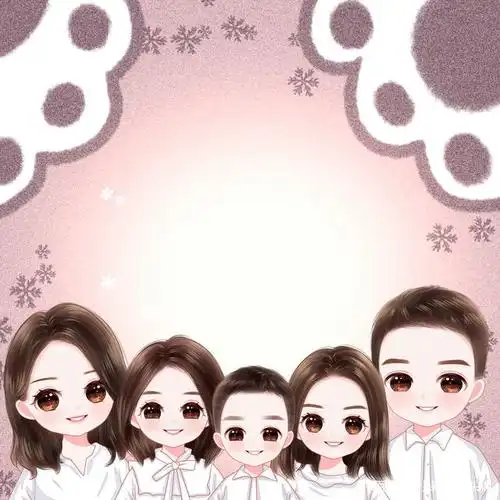 找到生活的乐趣,精致一家三口,四口,五口全家福头像